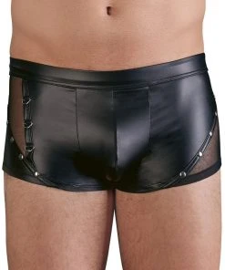 NEK Mens Stretchy Matte Shorts Mens Fetish Clothing