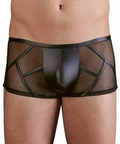 NEK Mens Wetlook And Mesh Pants