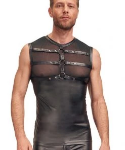 Mens Fetish Clothing NEK Harness Top