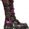 New Rock Boots Gothic Boots New Rock Vintage Metallic Flower M-1013-CZ69 Boots