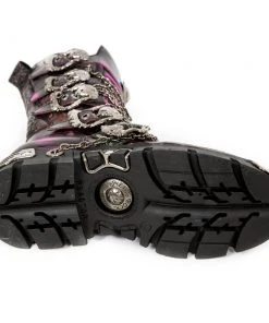 New Rock Boots Gothic Boots New Rock Vintage Metallic Flower M-1013-CZ69 Boots