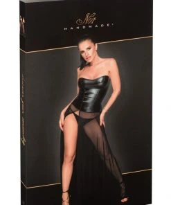 Noir Handmade Rhinestone Corset Dress