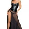 Noir Handmade Rhinestone Corset Dress