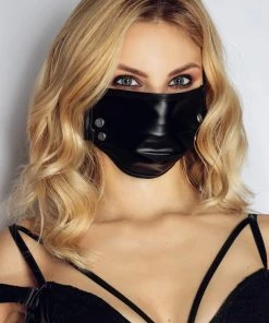 Noir Handmade Face Mask With Studs