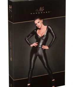 Noir Handmade Overall Catsuit Ladies Fetish Clothing
