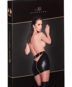 Ladies Fetish Clothing Noir Handmade Zipper Skirt