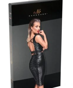 Noir Handmade Knee-Length Laced Skirt