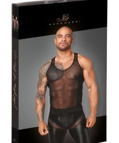 Mens Fetish Clothing Noir Handmade Mens Tank Top