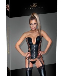 Noir Handmade Corsage Ladies Fetish Clothing