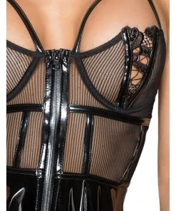 Noir Handmade Vinyl Mini Dress Ladies Fetish Clothing