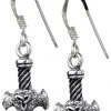 Echt EtNox Thors Hammer Silver Earrings