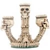 Gothic Gifts Ossuary Skeleton Triple Candleholder Candlesticks