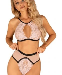 Obsessive Lilines Pink Set Lingerie Sets
