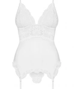 Obsessive White Basque Corset
