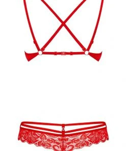 Obsessive Red Bra And Thong Set Lingerie Sets 12 Obsessive Red Bra And Thong Set Lingerie Sets