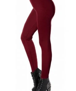 Ocultica Burgundy Winter Leggings