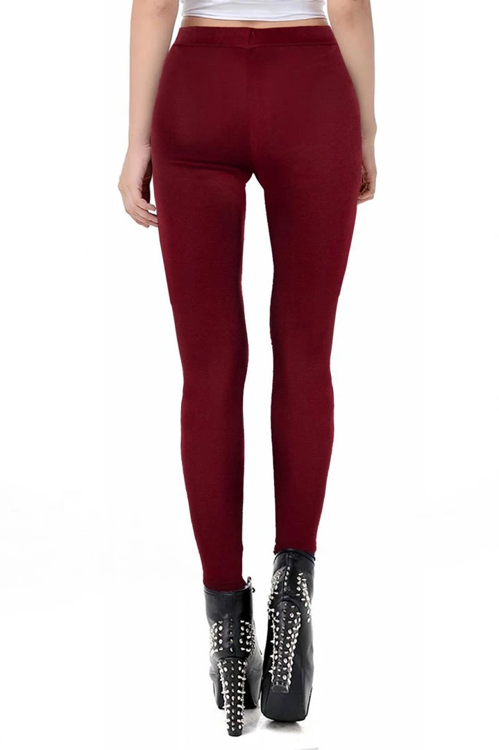 Ocultica Burgundy Winter Leggings 5 Ocultica Burgundy Winter Leggings