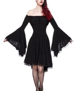 Ladies Gothic Clothing Ocultica Jersey Dress