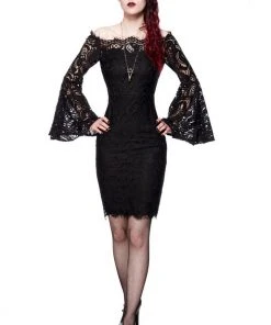 Ocultica Ladies Gothic Clothing Ocultia Lace Dress