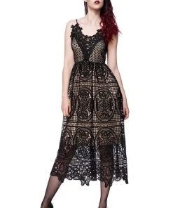 Ladies Gothic Clothing Ocultica Lace Dress