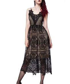 Ladies Gothic Clothing Ocultica Lace Dress