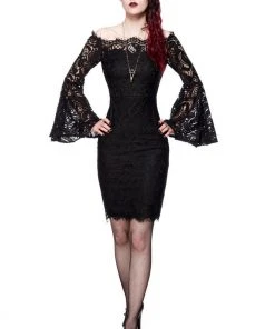 Ocultica Ladies Gothic Clothing Ocultia Lace Dress