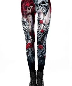 Ocultica Skeleton Rose Leggings