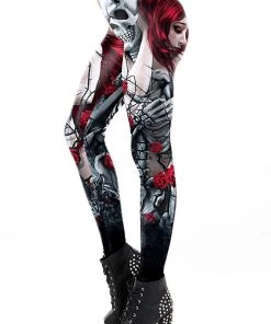 Ocultica Skeleton Rose Leggings 8 Ocultica Skeleton Rose Leggings