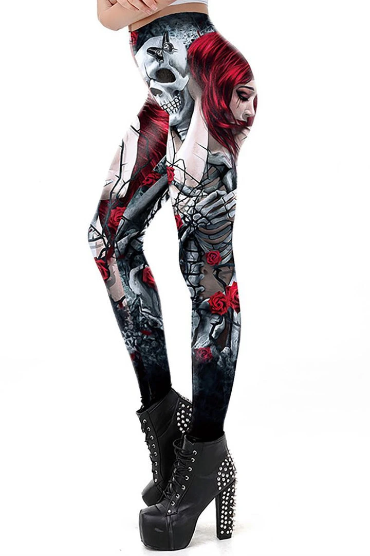 Ocultica Skeleton Rose Leggings 5 Ocultica Skeleton Rose Leggings