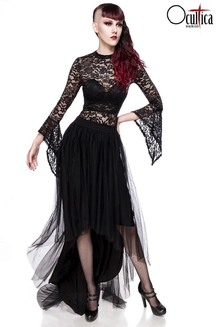 Ocultica Tulle Skirt Ladies Gothic Clothing 8 Ocultica Tulle Skirt Ladies Gothic Clothing