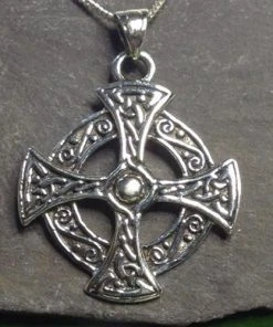 Seventh Sense Celtic Cross Pendant Silver All Jewellery