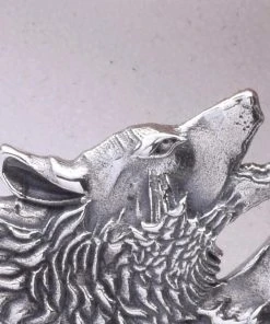 Gothic Jewellery Seventh Sense Howling Wolf Pendant Silver