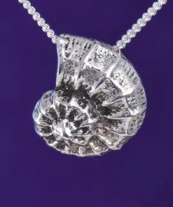 Seventh Sense Ammonite Pendant Silver Steampunk Jewellery