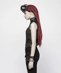 Ladies Gothic Clothing Punk Rave She Trooper Waistcoat