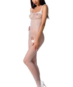 Passion Lingerie Passion Bodystocking BS071 White Bodystockings