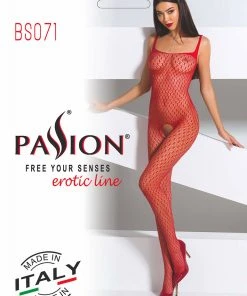 Passion Lingerie Passion Bodystocking BS071 Red