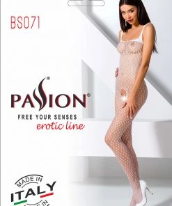 Passion Lingerie Passion Bodystocking BS071 White Bodystockings