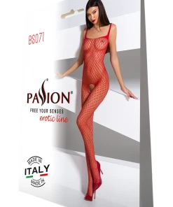 Passion Lingerie Passion Bodystocking BS071 Red