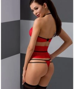 Passion Lingerie Lingerie Sets Passion Akita Red Set (2XL/3XL)