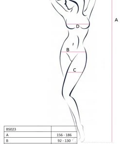 Passion Lingerie Passion BS023 Bodystocking White Bodystockings