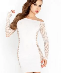 Passion Lingerie Passion BS025 Mesh Dress White
