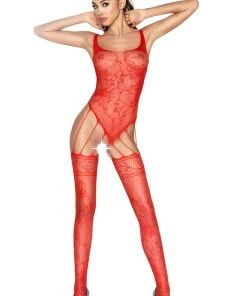 Passion Lingerie Passion BS034 Bodystocking Red