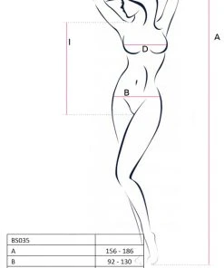 Passion Lingerie Passion BS035 Bodystocking Red Bodystockings