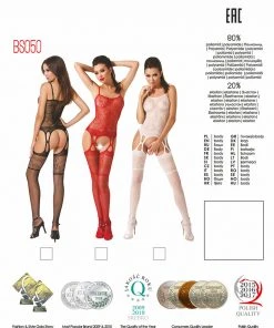 Passion Lingerie Bodystockings Passion BS050 Bodystocking White