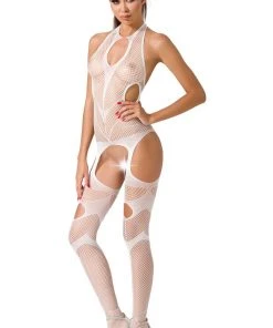 Passion Lingerie Passion BS053 Bodystocking White Bodystockings