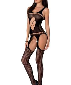 Passion Lingerie Bodystockings Passion BS057 Bodystocking Black