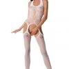 Passion Lingerie Passion Bodystocking BS059 White Bodystockings