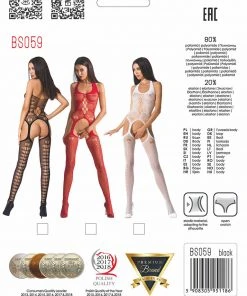 Passion Lingerie Passion Bodystocking BS059 White Bodystockings