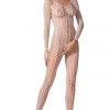 Passion Lingerie Passion Bodystocking BS068 White Bodystockings