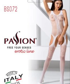 Passion Lingerie Passion Bodystocking BS072 White Bodystockings